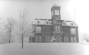 Black and white photo of old court house