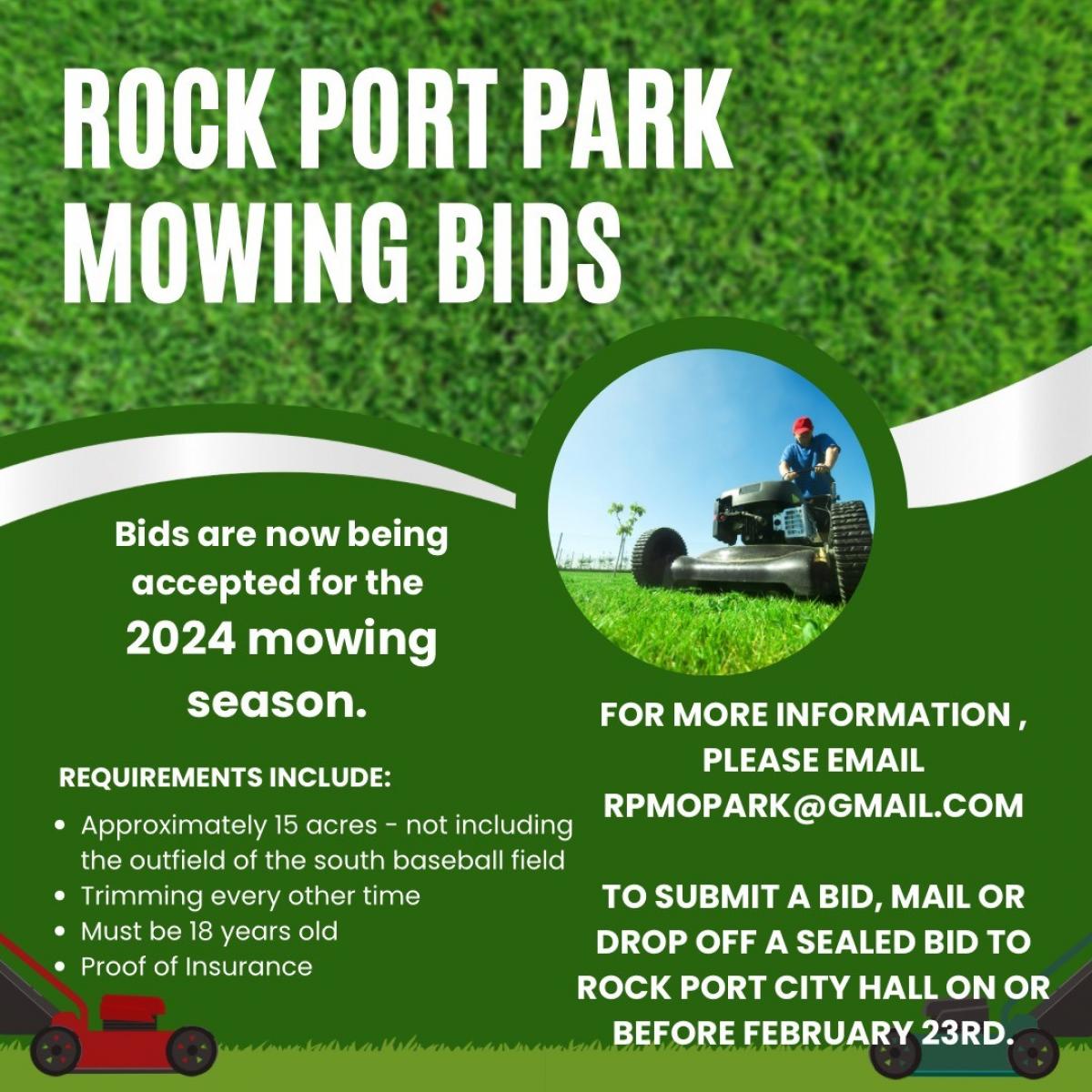 Park Board mowing bid invitation
