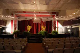 Inside view of the stage at the Liberty Theatre
